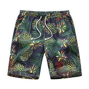 Men's Casual Sports Casual Holiday Shorts Pants Graphic Knee Length Navy Blue miniinthebox