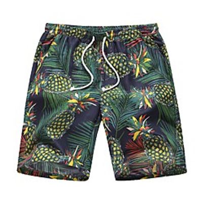 Men's Casual Sports Casual Holiday Shorts Pants Graphic Knee Length Navy Blue miniinthebox
