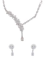 Nice Y Necklace Set - Rhodium Plated Nice Y Necklace Set - Rhodium Plated