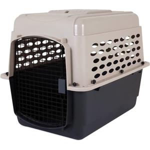 Petmate Vari Kennel 32In 30-50Lbs - Bleached Linen & Black