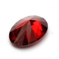 Natural Ruby Crystal Oval Moissanite