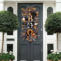 Halloween Garland Door Hanging Garland Halloween Horror Pumpkin Garland Lightinthebox - thumbnail