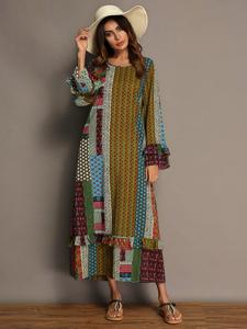 Bohemian Printed Maxi Dreses