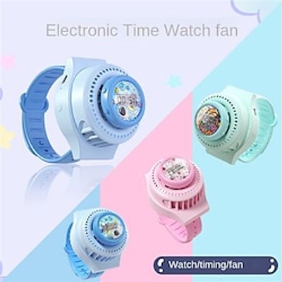 Kids Watch Fan Summer Leafless Fan 5V Mini Cooler Fans Portable Silent USB Wrist Wind Power Handheld Fan Student Cooling Fans Lightinthebox