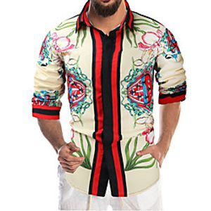 Men's Shirt 3D Print Animal 3D Long Sleeve Street Tops Fashion Sports Rainbow Lightinthebox