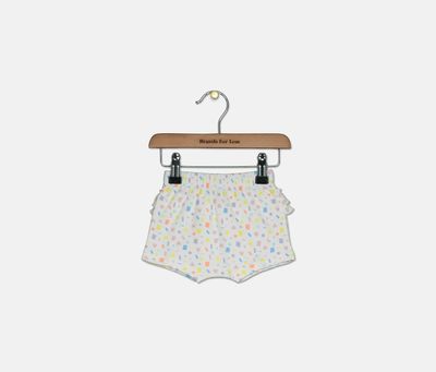 Baby Girls Confetti-Print Cotton Shorts Bright White Baby Girls Confetti-Print Cotton Shorts Bright White