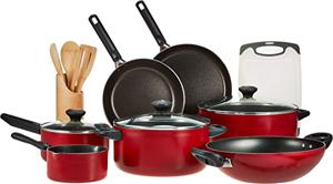 Prestige Classique Cookware Set Red 16 Piece - PR21234