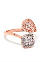 CZ Pear & Cushion Open Ring CZ Pear & Cushion Open Ring