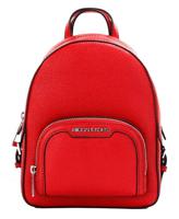 Michael Kors Jaycee Mini XS Bright Red Pebbled Leather Zip Pocket Backpack Bag (94500)