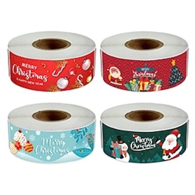 120 Piecesroll Red Rolled Christmas Strip Stickers Gift Box Sealed With Self-adhesive Labels Packaging Lightinthebox 120 Piecesroll Red Rolled Christmas Strip Stickers Gift Box Sealed With Self-adhesive Labels Packaging Lightinthebox