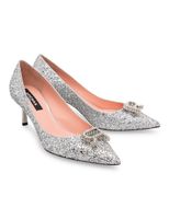 Crystal R Kitten Heel Glitter Pump - thumbnail