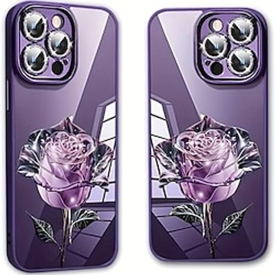 Phone Case Blooming Flowers For IPhone15 14 Pro Max/13/12/11 Phone Case TPU Ultra-thin Glass Case Trend Couple Shell Protection Heat Dissipation Anti-drop All-inclusive miniinthebox