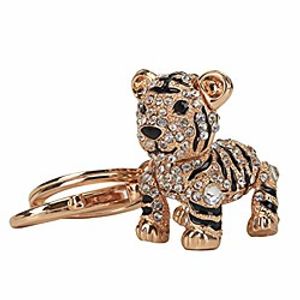 fawziya crystal keychain jeweled tiger keychains for women-gold Lightinthebox