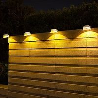 Outdoor Solar Wall Lights Garden Waterproof Fence Light Solar Gutter Lamp for Courtyard Balcony Deck Walkway Patio Porch Stair Wall Landscape Lighting Decoration miniinthebox - thumbnail