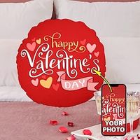 1PC Happy Valentine's Day Circus Animals Double Side Pillow Cover Soft Decorative Round Cushion Case Pillowcase for Bedroom Livingroom Sofa Couch Chair Personalized Valentine Gift Custom Made Lightinthebox - thumbnail