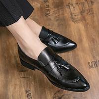 Men's Loafers Slip-Ons Derby Shoes Dress Shoes Walking Business British Gentleman Wedding Office Career Party Evening Synthetic leather Comfortable Black Brown Spring Lightinthebox