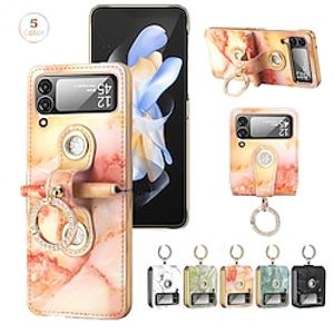 Phone Case For Samsung Galaxy Flip Z Flip 4 Z Flip 3 Bumper Frame Flip Full Body Protective Scenery PC miniinthebox