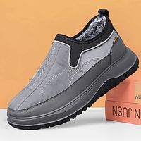 Men's Sneakers Loafers  Slip-Ons Driving Loafers Winter Shoes Fleece lined Walking Casual Outdoor Daily Cloth Warm Loafer Black Grey Fall Winter miniinthebox - thumbnail