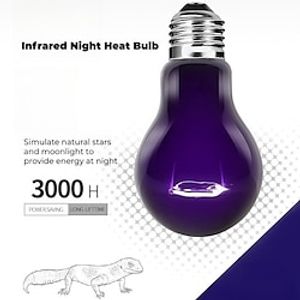 Infrared Heat Lamp E27 Basking Spot Light Bulb 35/50/75/100 Watt Reptile Night Light Climbing Pet Heating Lamp 220V miniinthebox