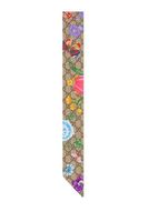 Silk GG Flora Print Neck Bow Silk GG Flora Print Neck Bow