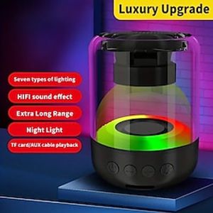 Wireless Speakers Loudspeakers Portable Color Light Speakers Hi-fi HD Voice Computer Mobile Phone Inserted Tf Card Lightinthebox