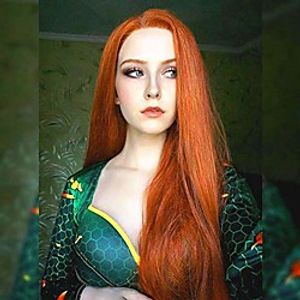 auburn long straight wigs for women heat resistant costume wig free part straight hair wig orange non-lace synthetic wigs daily dress party cosplay wig 26 inches miniinthebox