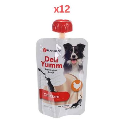 Flamingo Deli Yumm Fresh Meat Snack Chicken Dog Treats 90g (Pack of 12)