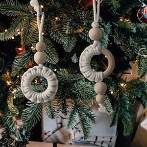 2PCS Christmas Pendant Woven Garland Ornament Christmas Tree Ornament Pendant Home Crafts Lightinthebox
