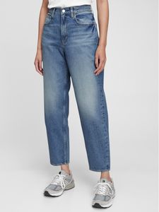 High Rise Barrel Jeans with Washwell&#153