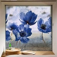 Movable Transparent Opaque PVC Frosted Plant Flower Window With Adhesive Glass Sticker miniinthebox - thumbnail