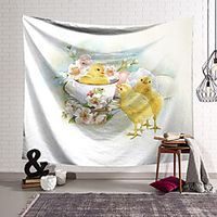 Wall Hanging Tapestry Wall Carpet Wall Art Wall Decoration Tapestry Wall Decoration Fresh And Cute Chick Pattern Tapestry miniinthebox - thumbnail