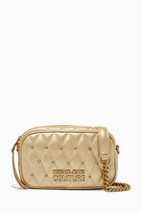 Mallory Evening Bag in Quilted Metallic Faux Leather