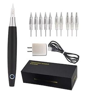 Wireless Micro Blade Eyebrow Pencil Professional Rechargeable Pmu Rotating Machine Equipment With 10 Ink Cartridge Pins Suitable For Eyebrows Eyeliner Pens Lips Hairline And Mts Lightinthebox