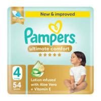 Pampers Ultimate Comfort Diapers, Size 4, 54's