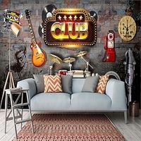 Art Deco 3D Urban style Home Decoration Classic Modern Wall Covering, Canvas PVC / Vinyl Material Self adhesive Mural Wall Cloth, Room Wallcovering miniinthebox - thumbnail