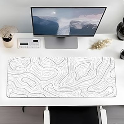 Large Mouse Pad,Gaming Mouse Pad Mousepad Topographic Contour Large Mouse Pad for Desk,XL Mousepad Desk Mat Non-Slip Rubber Base Mice Pad Lightinthebox