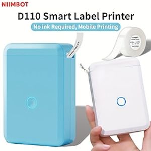 Wireless Thermal Label Printer - NIIMBOT D110 Maker Machine with 1 Roll of Starter Label Paper - Perfect for Home School  Office Organization! Lightinthebox