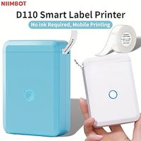 Wireless Thermal Label Printer - NIIMBOT D110 Maker Machine with 1 Roll of Starter Label Paper - Perfect for Home School  Office Organization! Lightinthebox - thumbnail