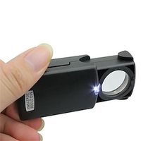 Foldable 3 in 1 30x 45x 60x LED UV Lighted Magnifier Jewelers Loupe Loop Magnifying Glass Jewelry Magnifier miniinthebox