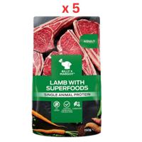 Billy & Margot Lamb with Superfoods Adult Wet Dog Food 150g Pouch Pack Of 5