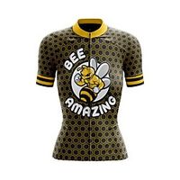 21Grams Women's Short Sleeve Cycling Jersey Summer Spandex Polyester Yellow Bike Jersey Top Mountain Bike MTB Road Bike Cycling Quick Dry Moisture Wicking Breathable Sports Clothing Apparel miniinthebox - thumbnail