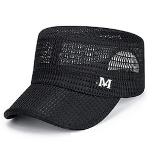 Men's Hat Baseball Cap Flat Cap Black Light Gray Dark Gray Outdoor Daily Mesh Adjustable Buckle Letter Portable Breathable Lightinthebox