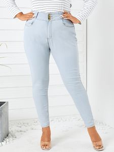 Plus Size Classic Five Pockets Jeans
