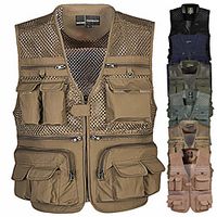 Men's Fishing Vest With Multi Pockets Outdoor Work Safari Vest Lightweight Quick Dry for Hunting Hiking Traveling Photograghy miniinthebox - thumbnail