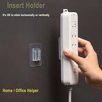 10/20 Sets of Multi-functional Socket Router Wall Hooks - Transparent, Non-Trace, Double-Sided Adhesive Hooks for Hanging without Drilling Lightinthebox