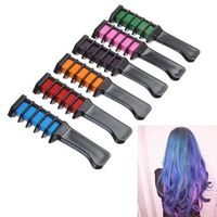 6 Colors Hair Dye Comb Brush Temporary Chalk Powder Dyeing Tool