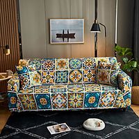 Print Dustproof Stretch Slipcovers Stretch Sofa Cover Super Soft Fabric Couch Cover Fit For 1 to 4 Cushion Couch and L Shape Sofa (You will Get 1 Throw Pillow Case as free Gift) miniinthebox - thumbnail