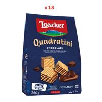 Loacker Quadratini Chocolate Wafer 18 X 250Gms (UAE Delivery Only)