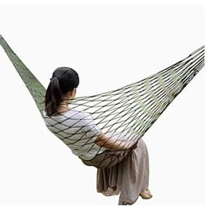 Portable Nylon Hanging Hammock Bed, Mesh Net Swing Sleeping Camping Hammocks, Folding Patio Swing Chair, Outdoor Travel Furniture Lightinthebox