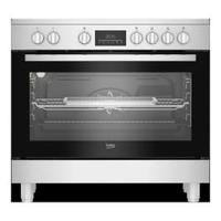 Beko BGM30203EX 90x60cm Cooking Range, Ceramic Electric Oven, Stainless Steel